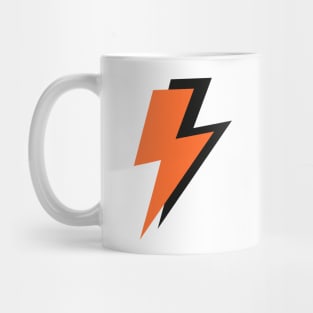 Orange and Black, Lightning Bolts Mug